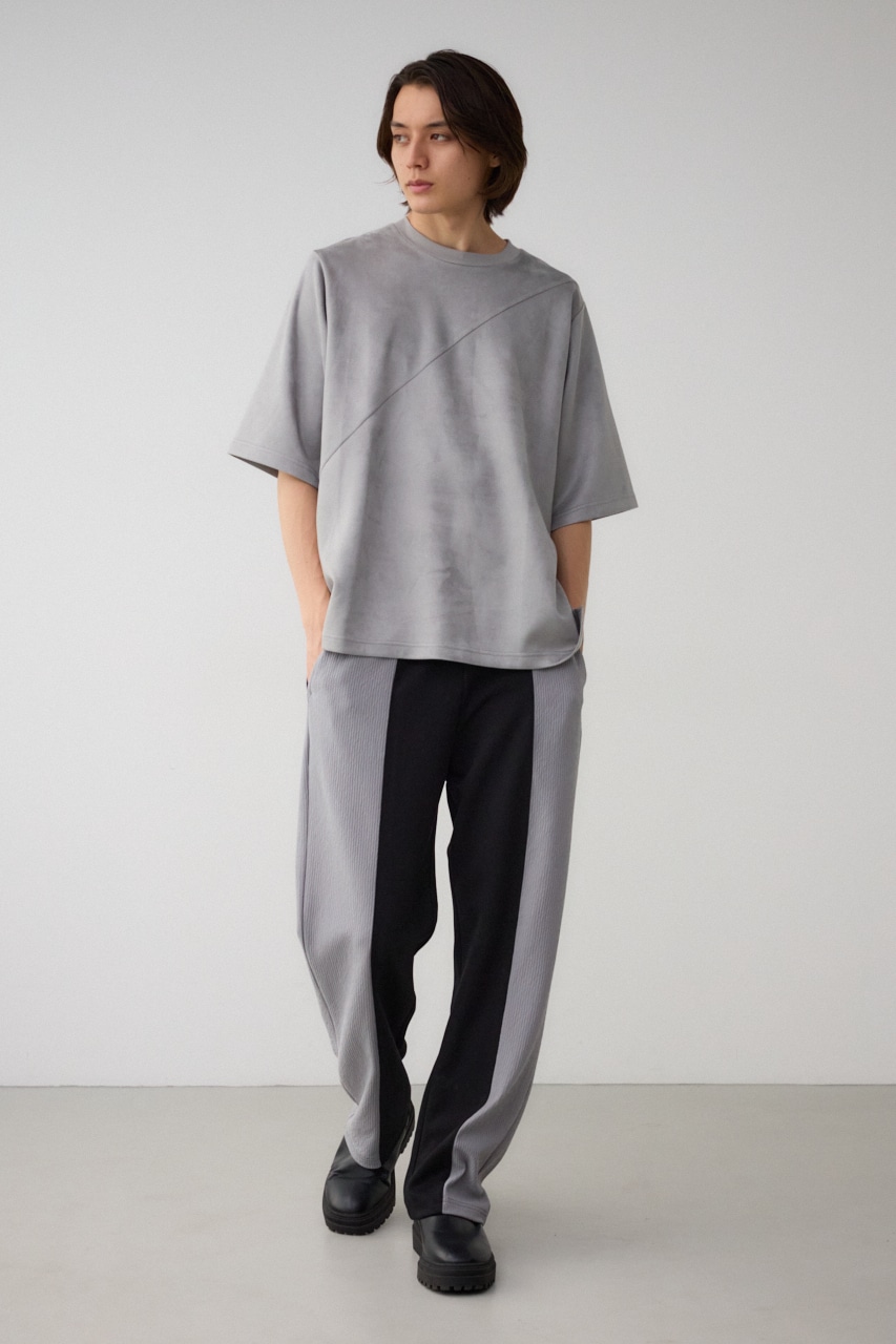 AZUL BY MOUSSY | フェイクスウェード切替トップス (Tシャツ