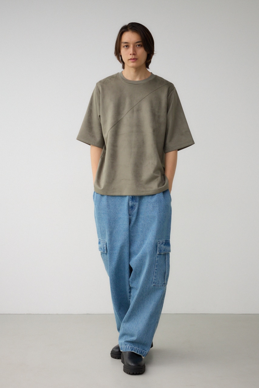 フェイクスウェード切替トップス L/KHA FREE