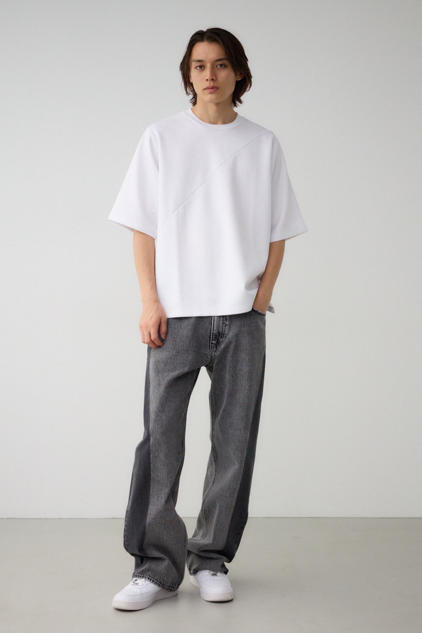 フェイクスウェード切替トップス WHT FREE