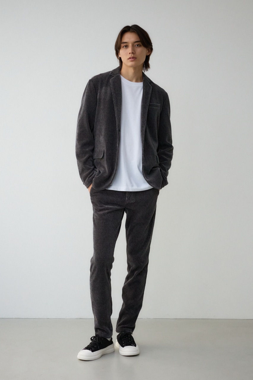 ベロアコーデュロイステイサムパンツ GRY M