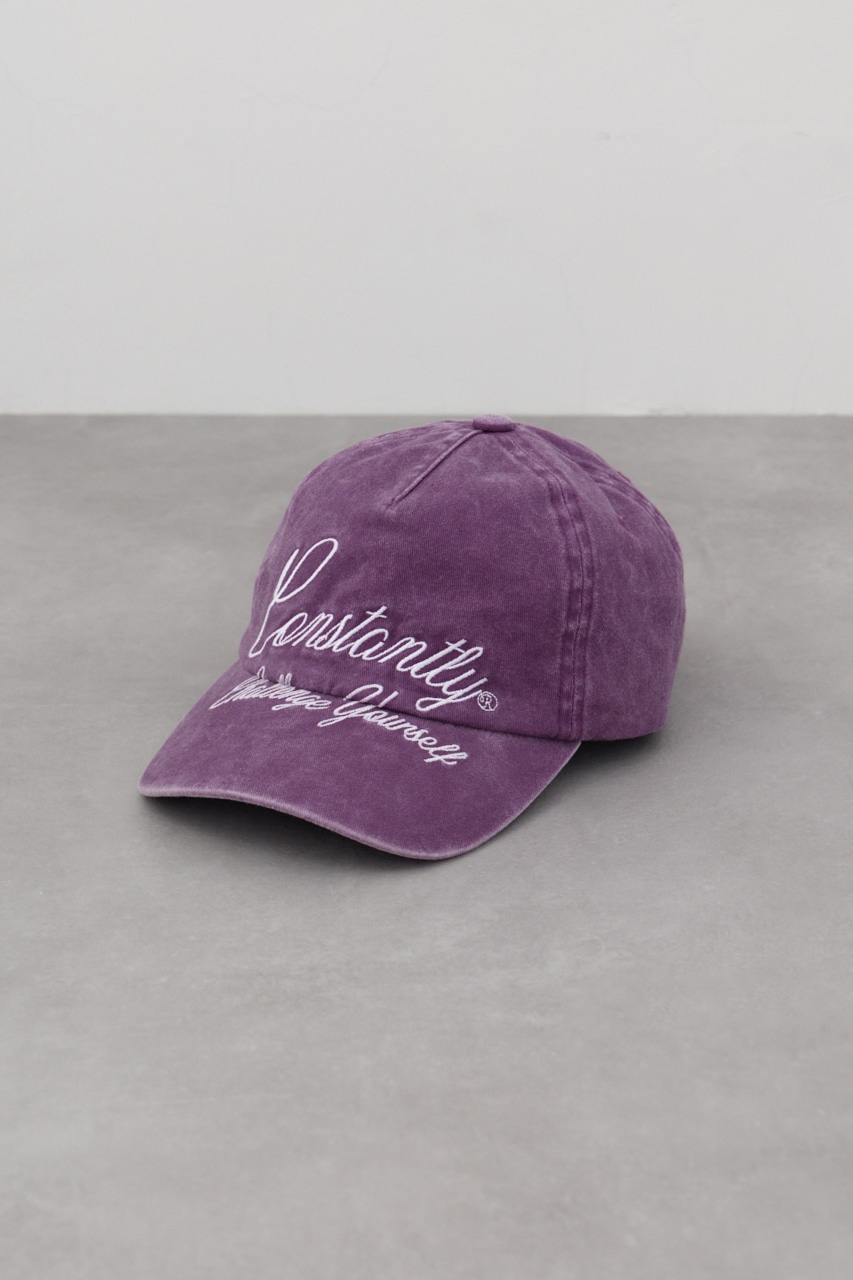 ピグメントロゴ刺繍キャップ PUR FREE