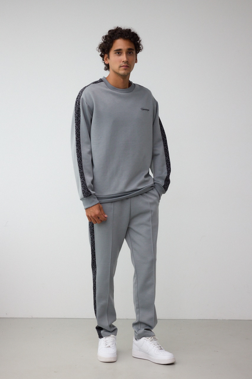 ジャガードラインカットトラウザー GRY FREE