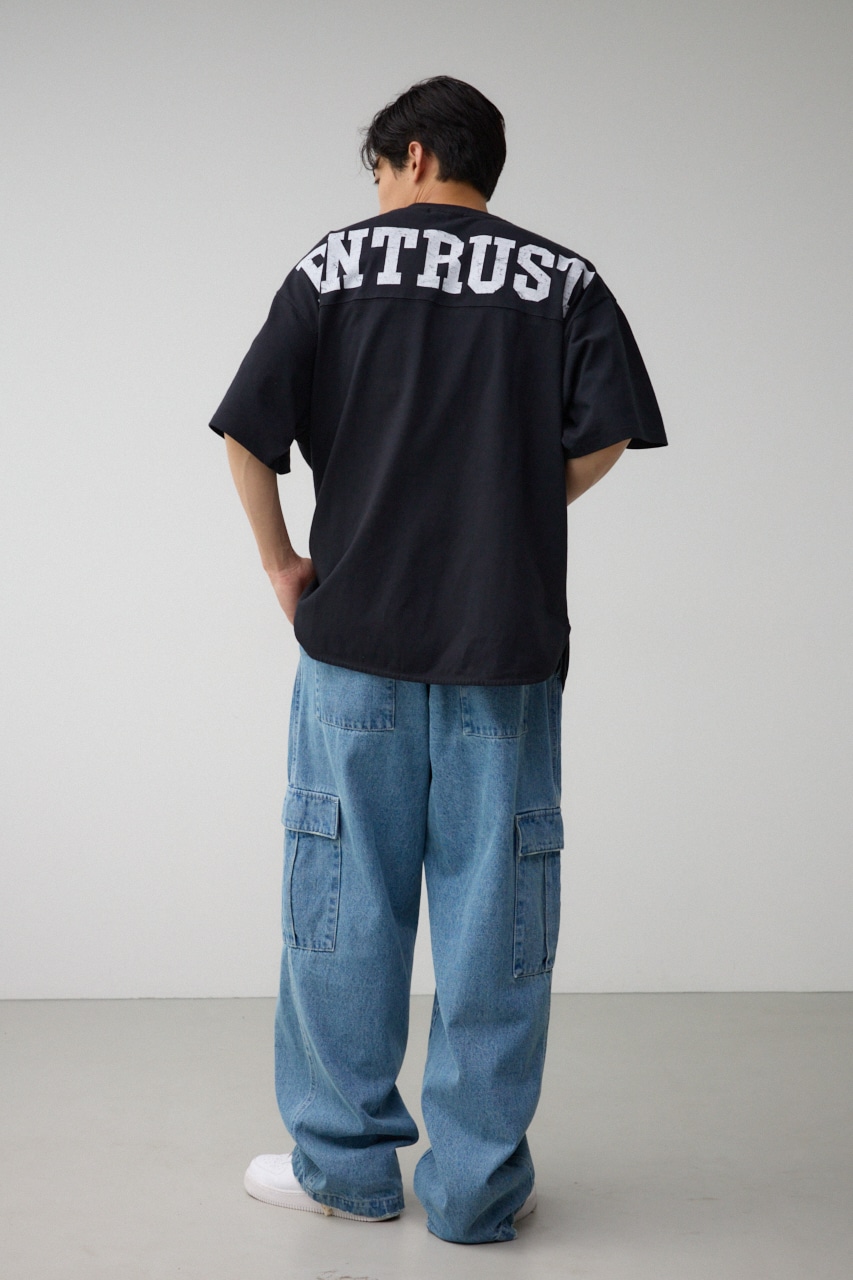 ラウンドヘムビッグTシャツ BLK FREE