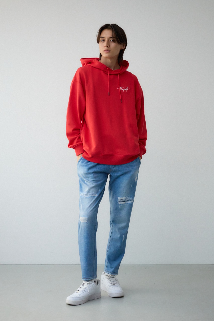 相良刺繍スウェットパーカー RED FREE