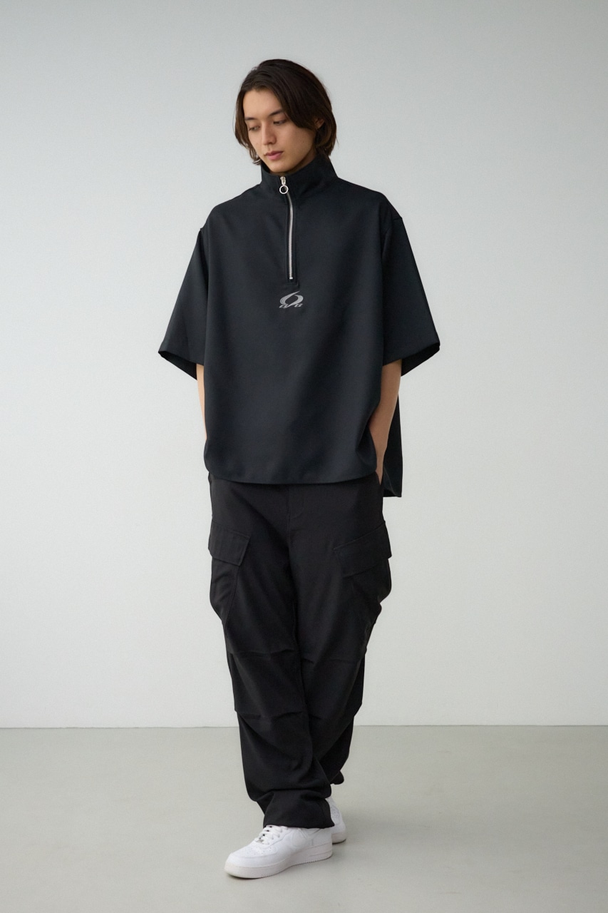 ツイルスタンドハーフジッププルオーバー BLK FREE