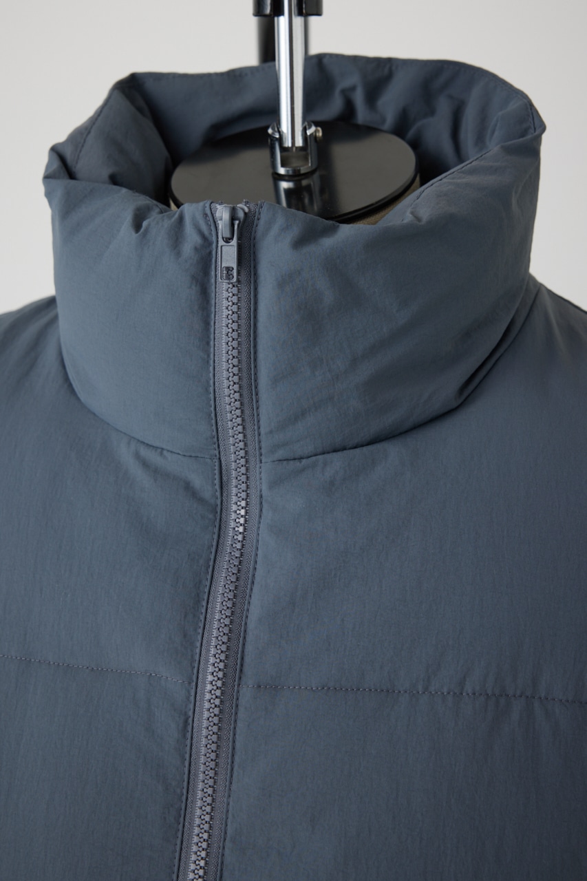 スタンドカラー中綿ベスト GRY FREE