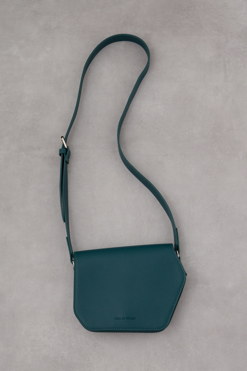 フェイクレザースクエアショルダーバッグ GRN FREE