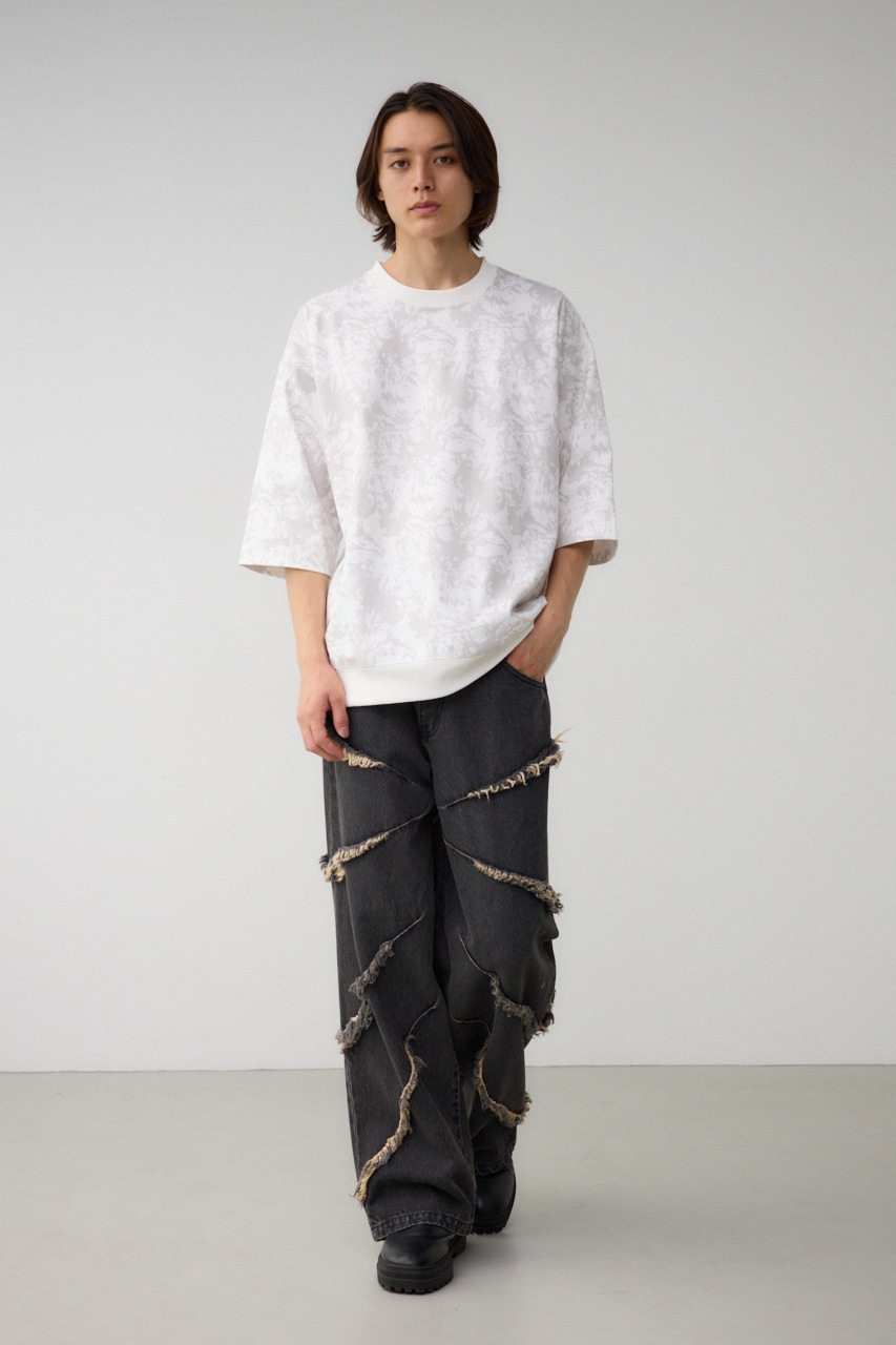 スプラッシュ総柄ビッグトップス 柄WHT FREE