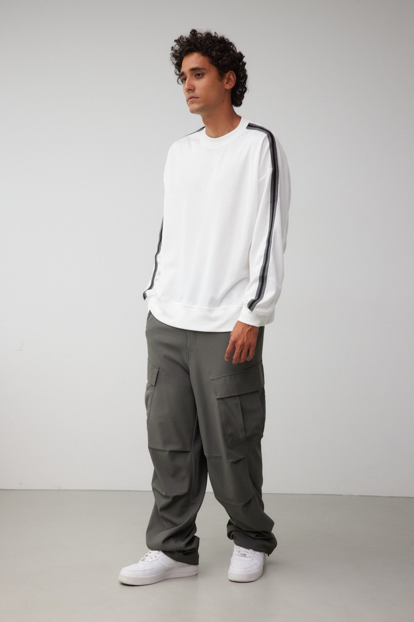 ラインジャージートップス WHT FREE