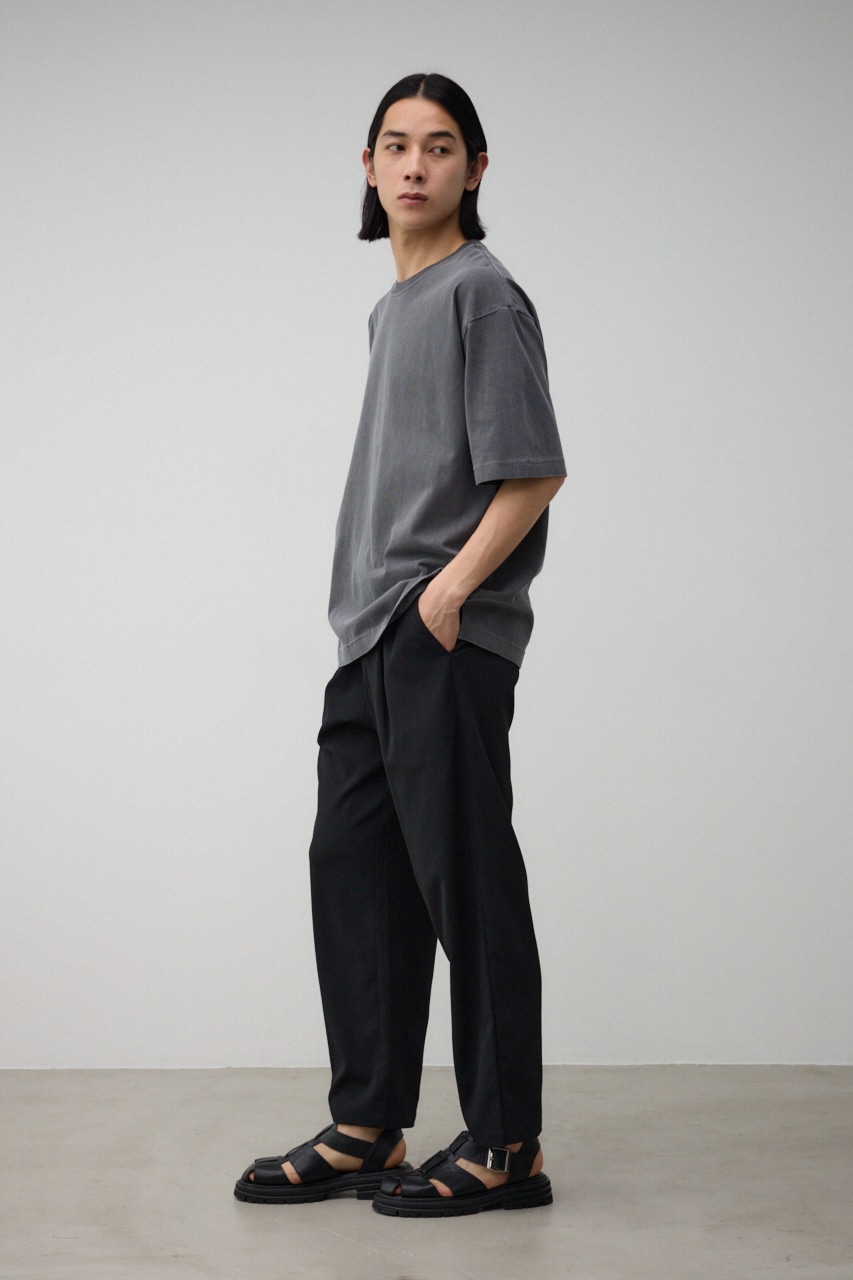 ピグメントサイドスリットTEE BLK M