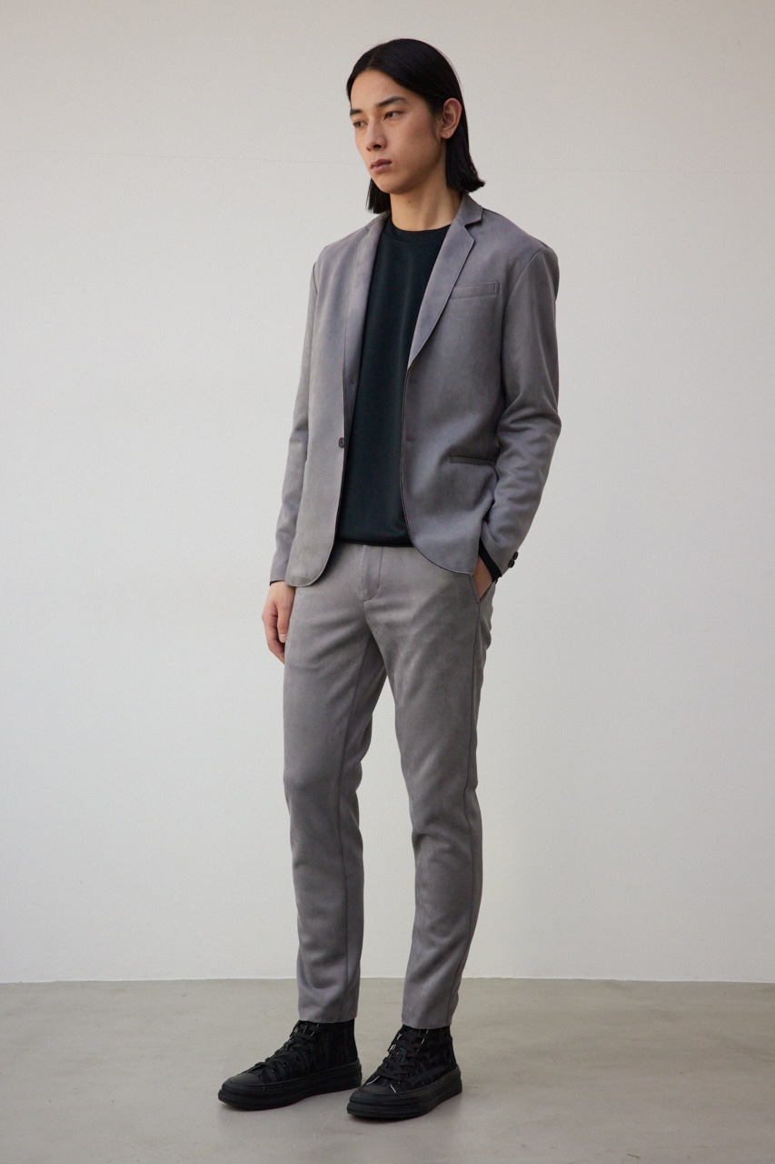 プリマベーラフェイクスウェードジャケット GRY M