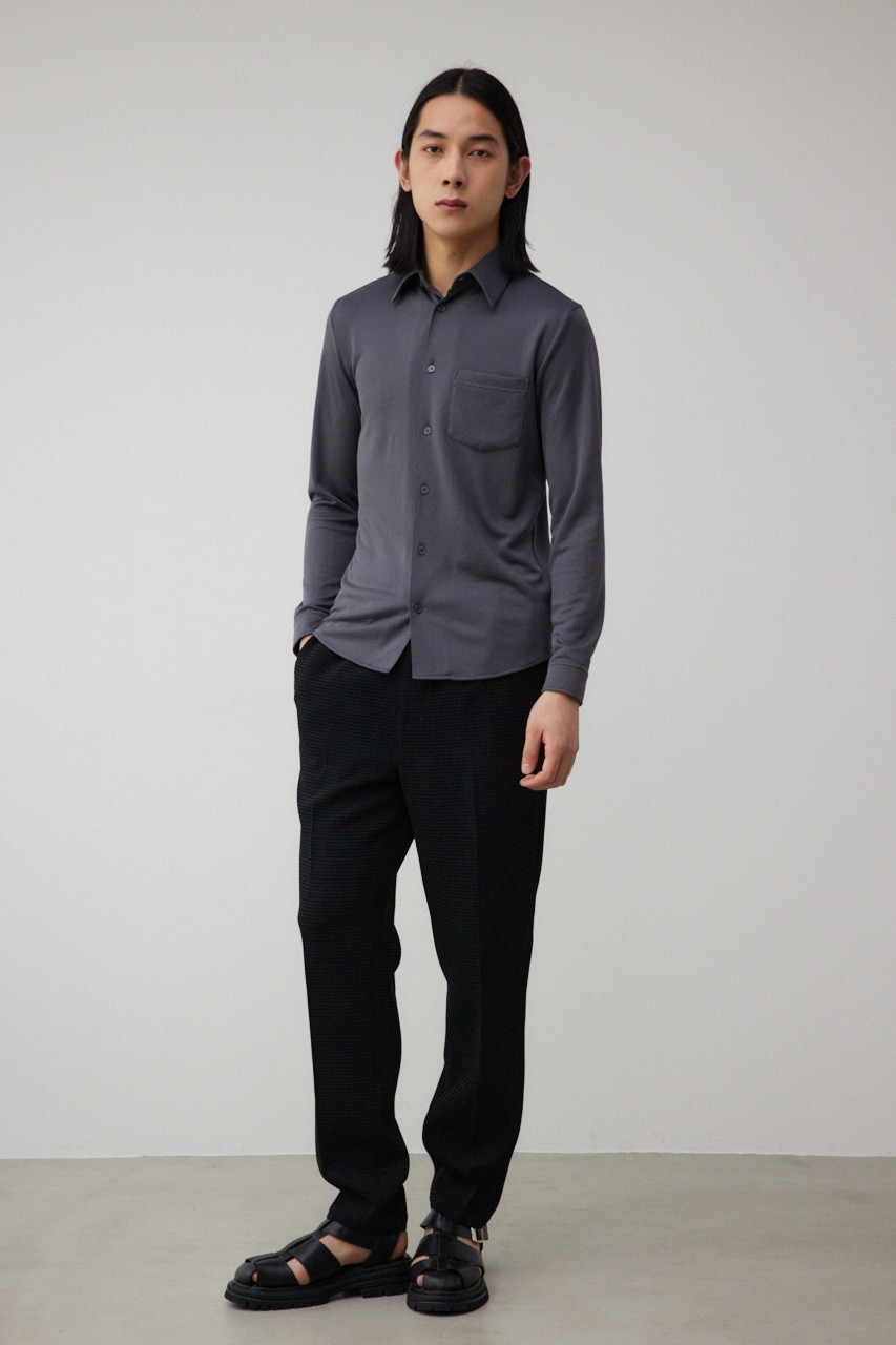 スリムストレッチタイトシャツ L/BLK M