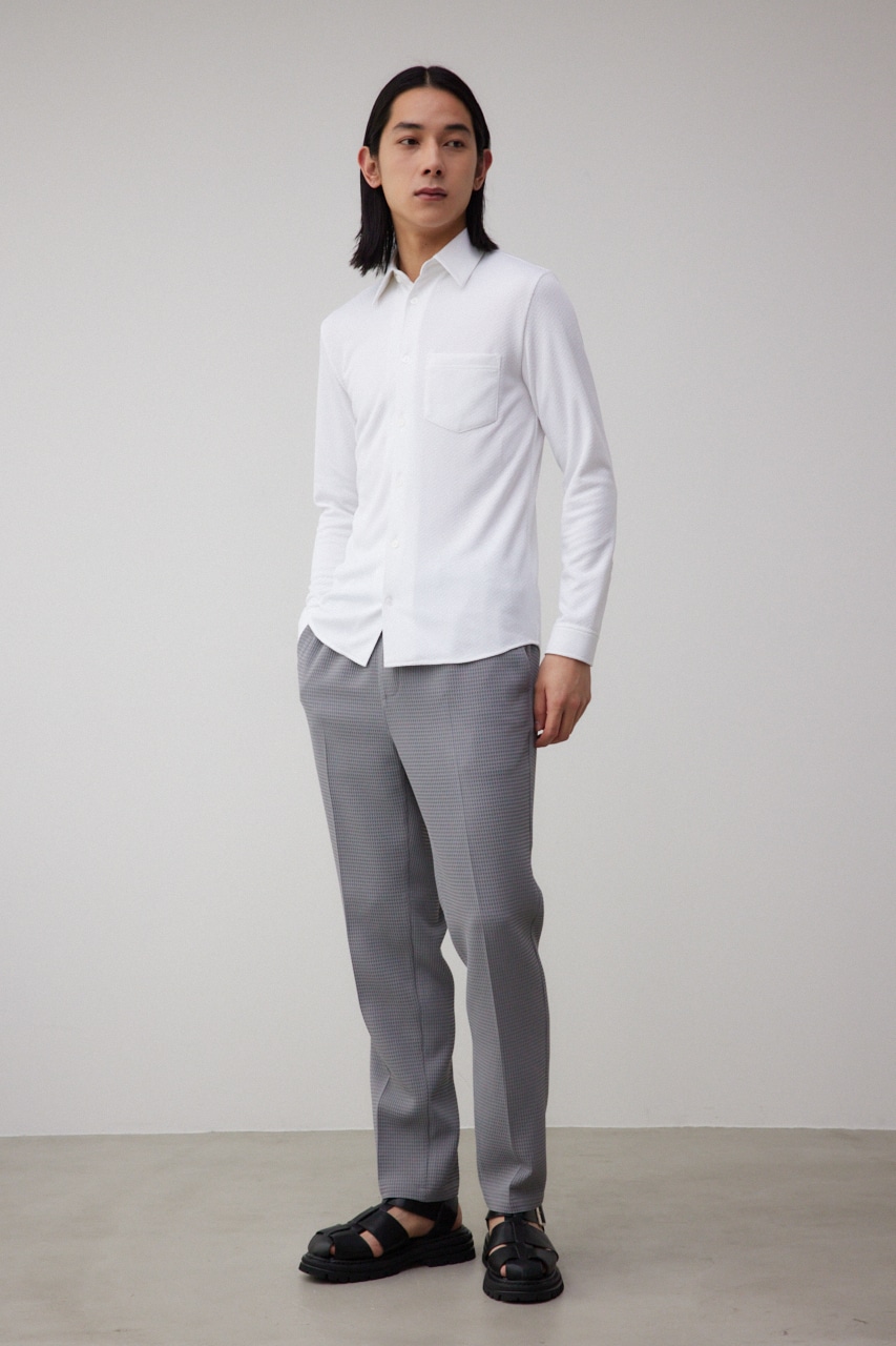 スリムストレッチタイトシャツ WHT L