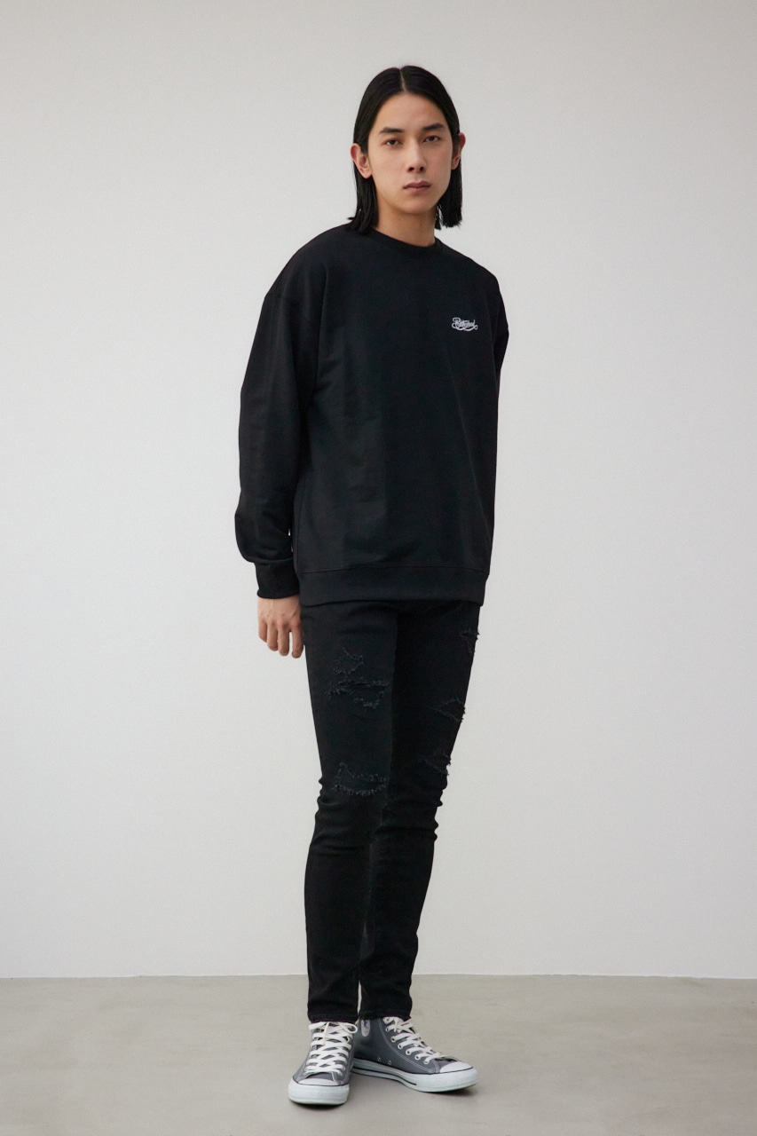 バックサガラ刺繍ロンT BLK FREE