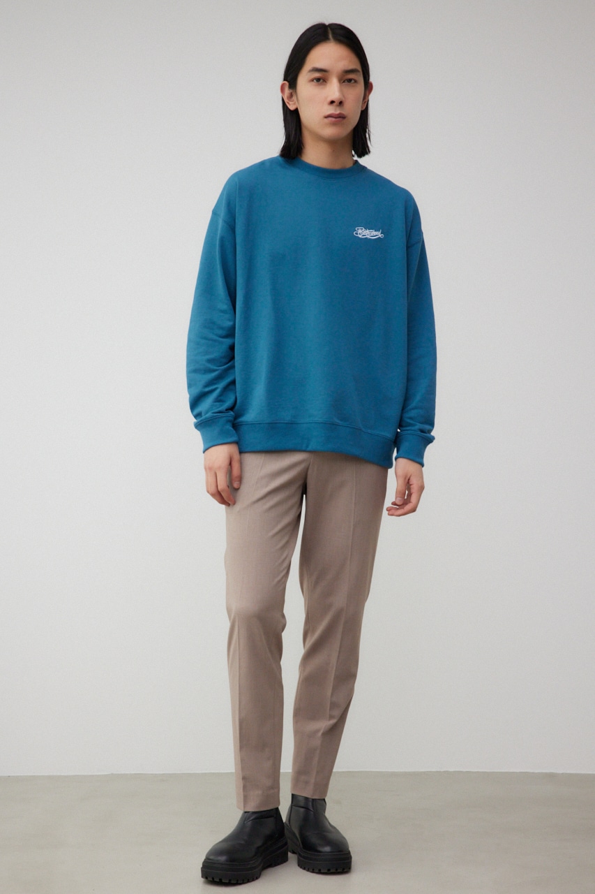 バックサガラ刺繍ロンT BLU FREE