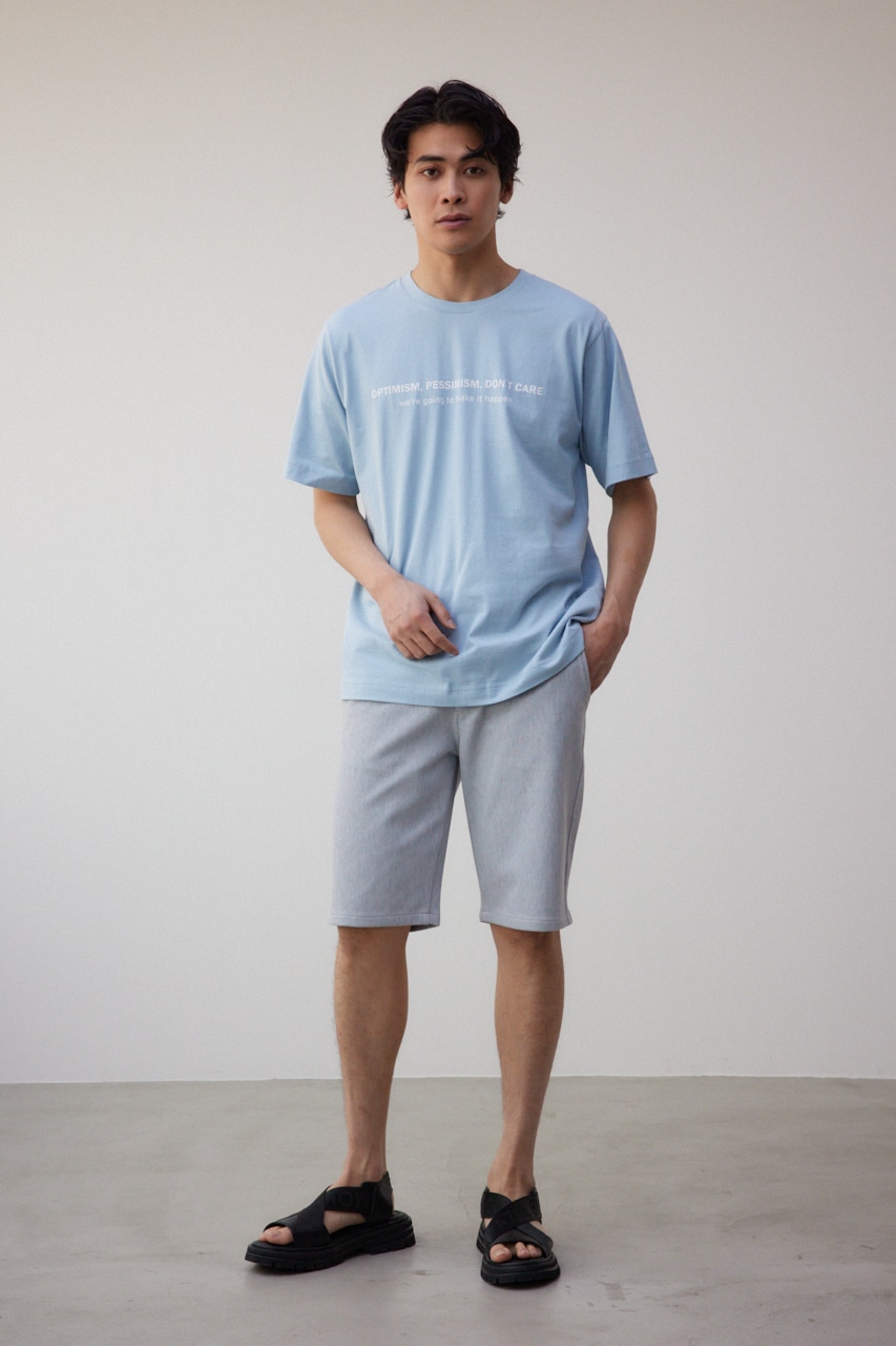 フロントロゴベーシックプリントTEE L/BLU L