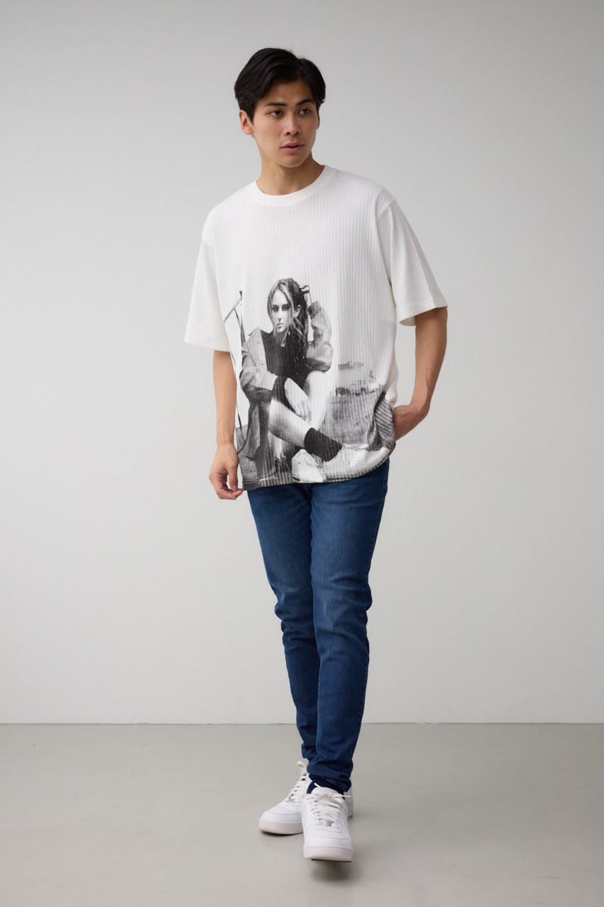 ビッグフォトプリントトップス M/WHT FREE