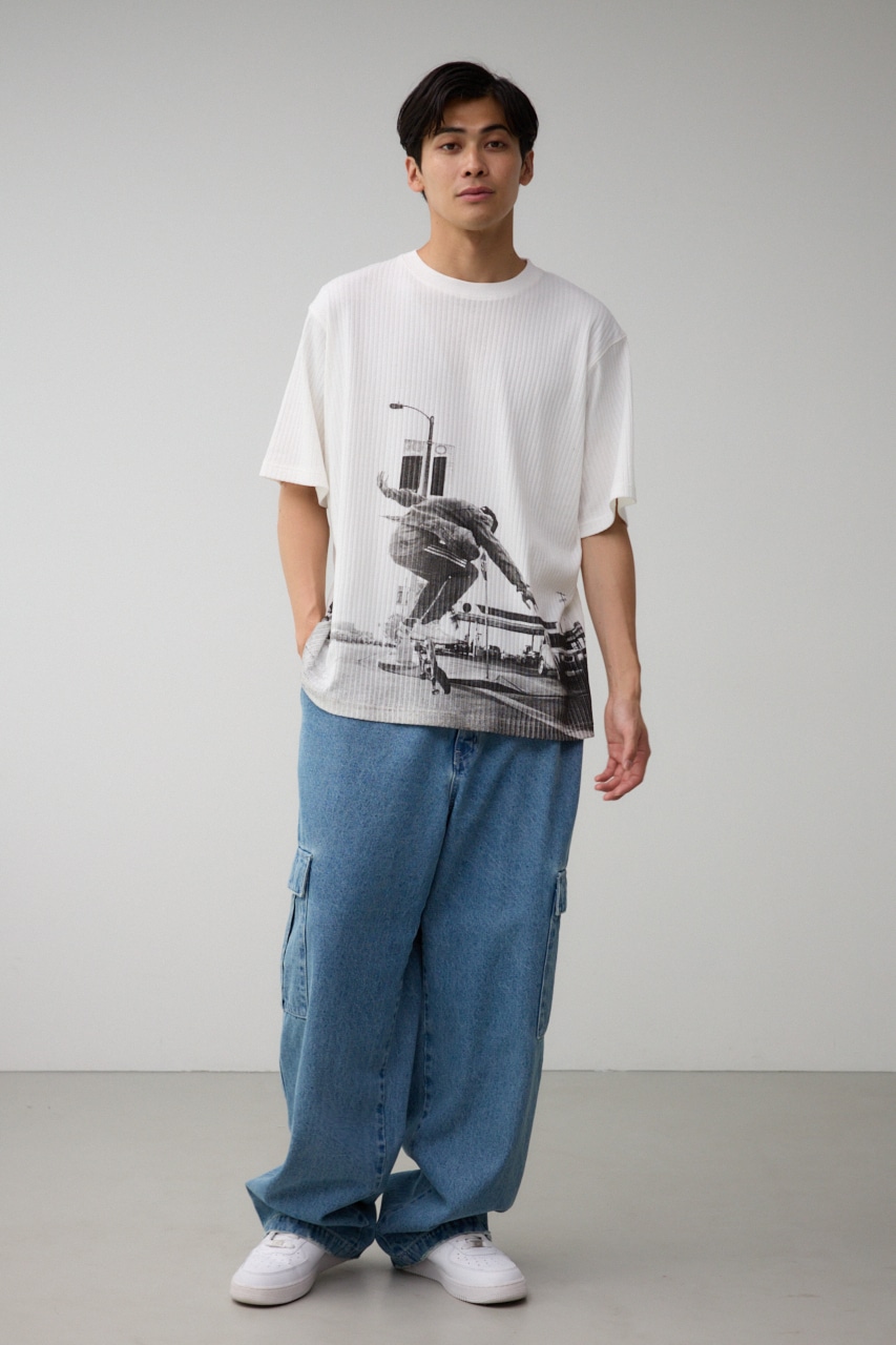 ビッグフォトプリントトップス WHT FREE