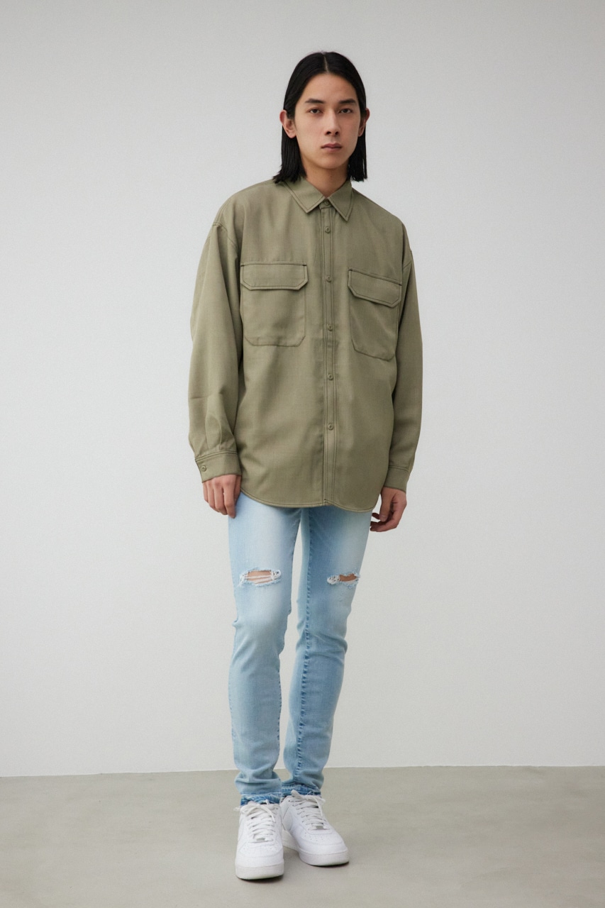 アウトステッチCPOシャツ KHA FREE