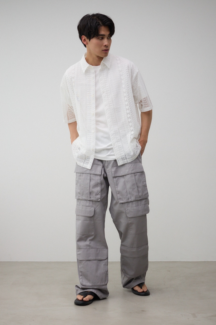 オルテガシアーシャツ O/WHT FREE