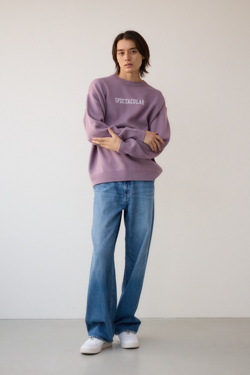 ロゴジャガードニット L/PUR M