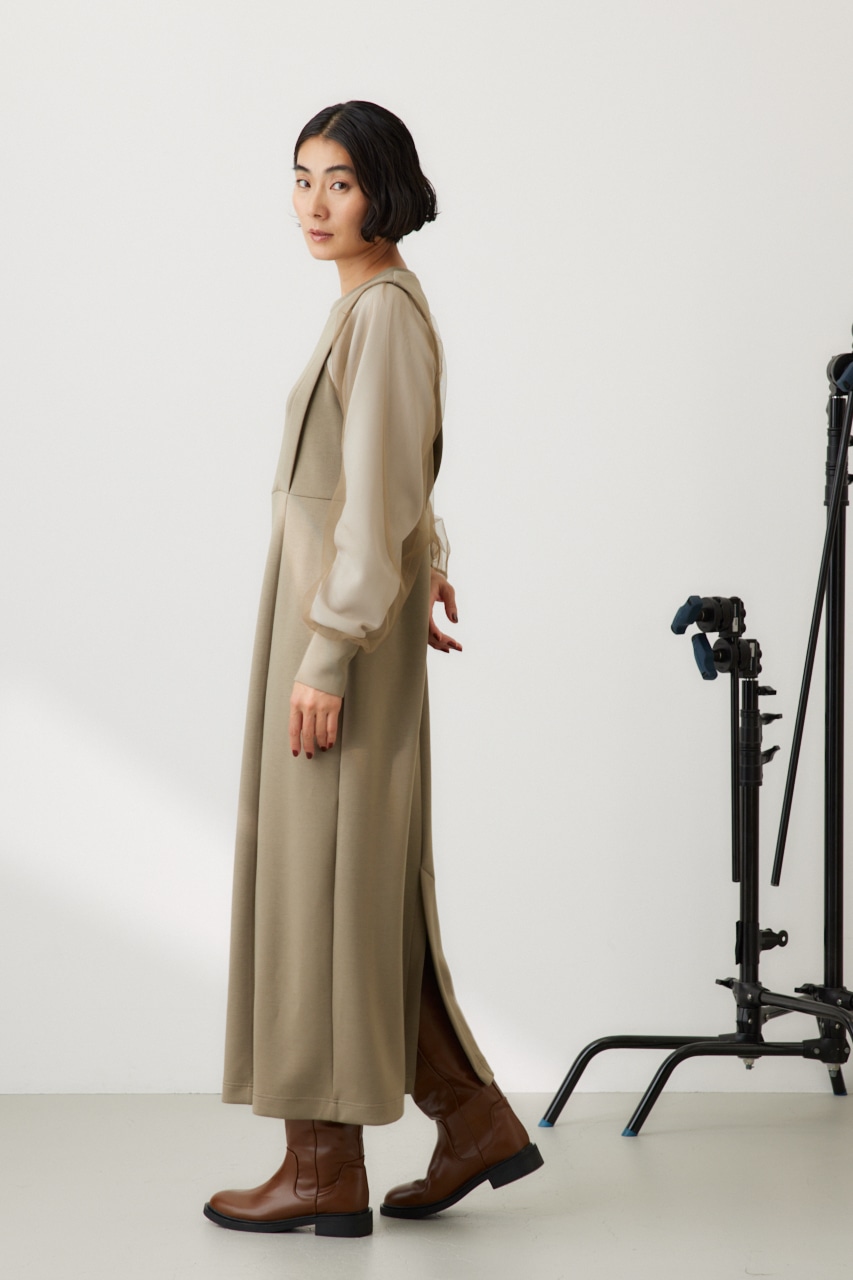 チュールスリーブドッキングワンピース KHA FREE