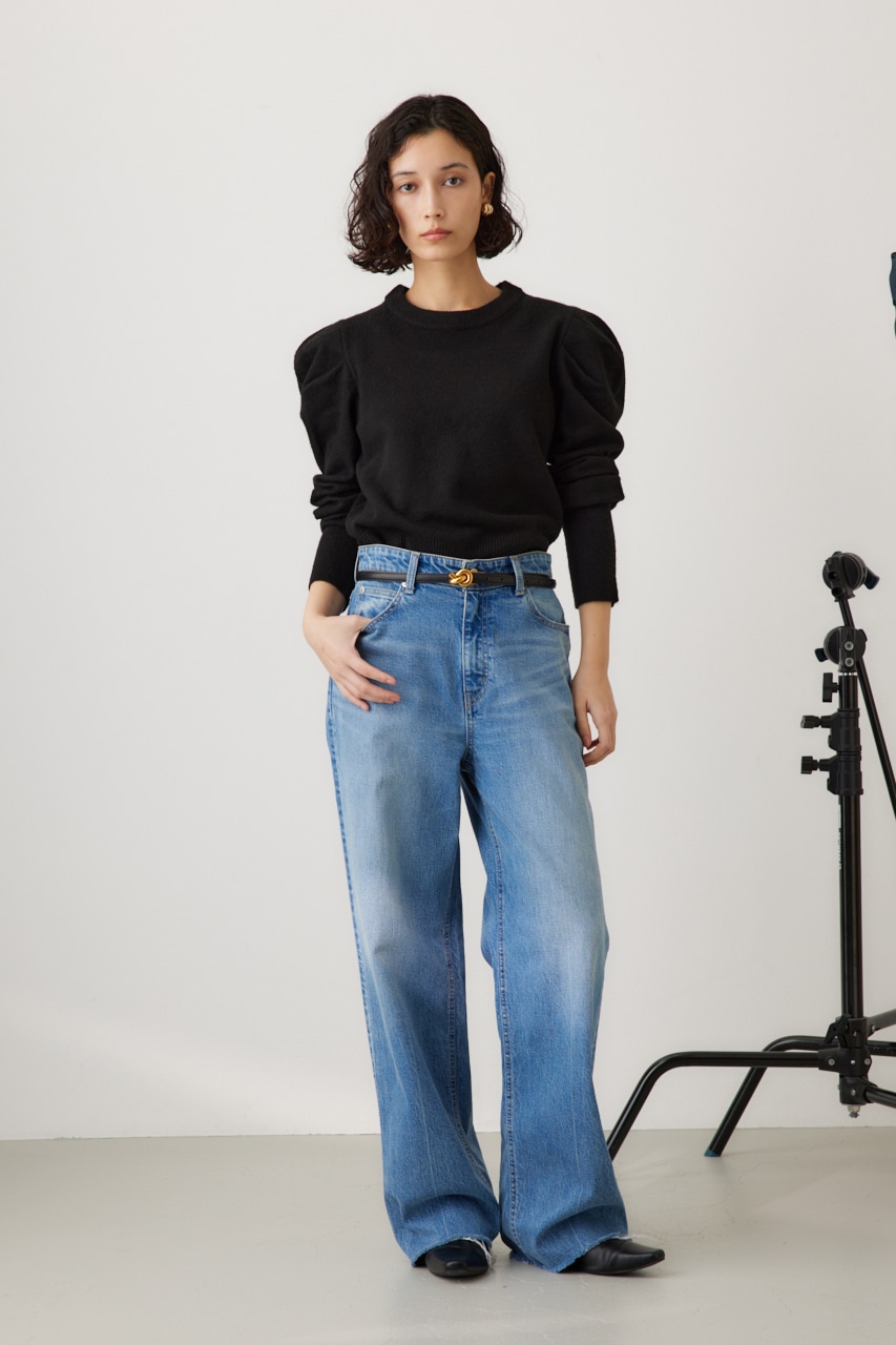 タックスリーブニット BLK FREE