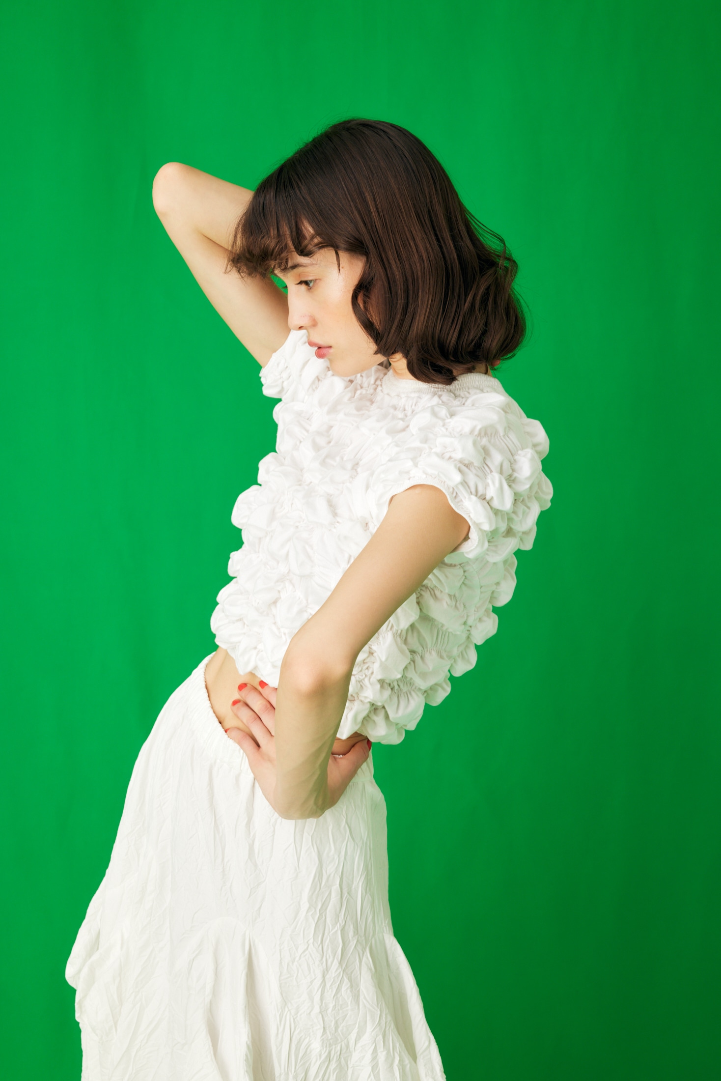 FLOWER T-SHIRT|38|WHT|CUT AND SEWN||ENFÖLD OFFICIAL ONLINE