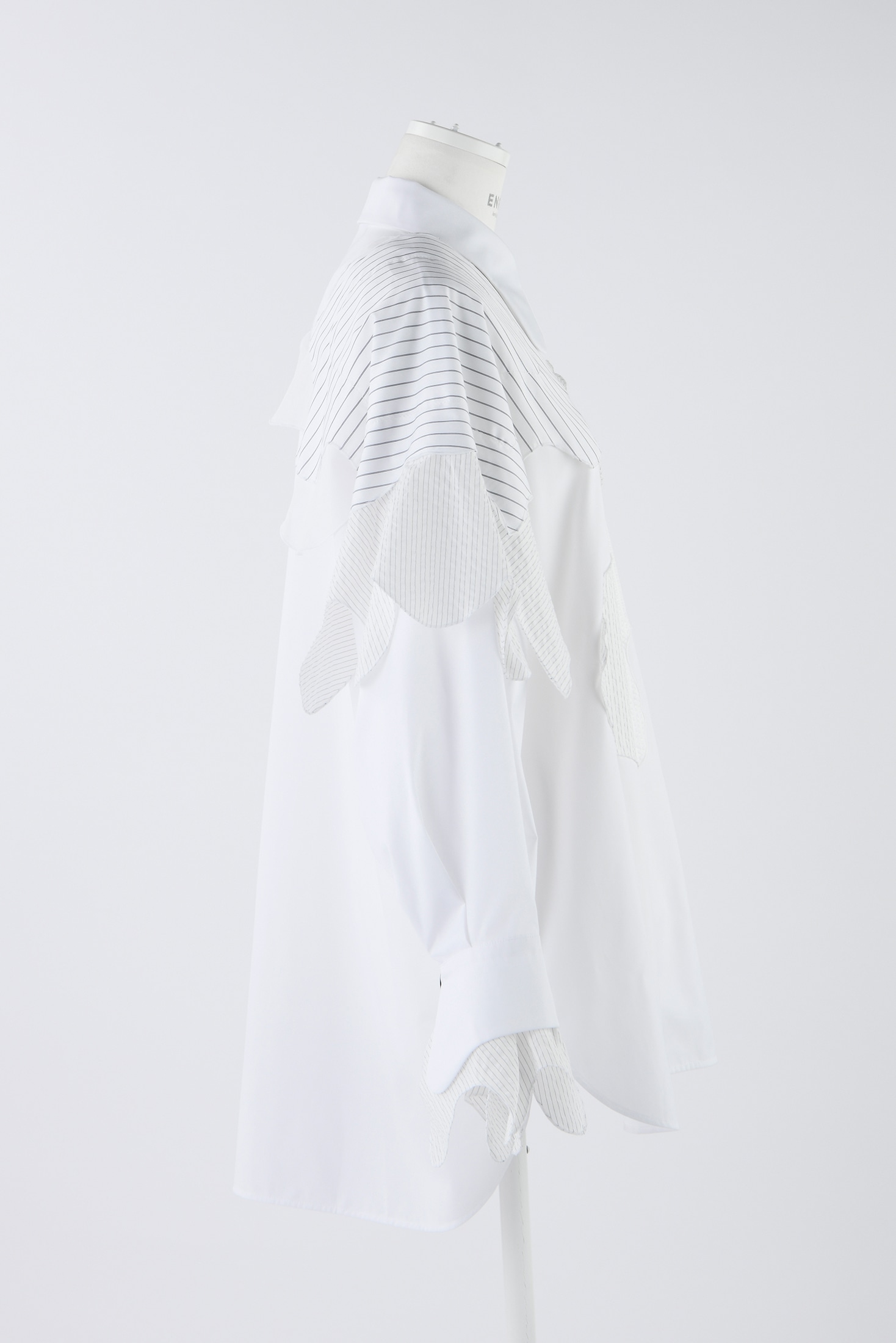 MIX FABRIC WAVE SHIRT｜38｜WHT｜SHIRTS AND BLOUSES｜|ENFÖLD 