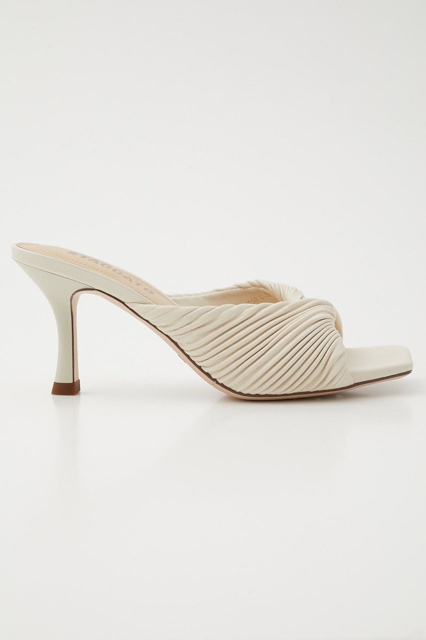 プリーツイストミュール WHT 23.5cm