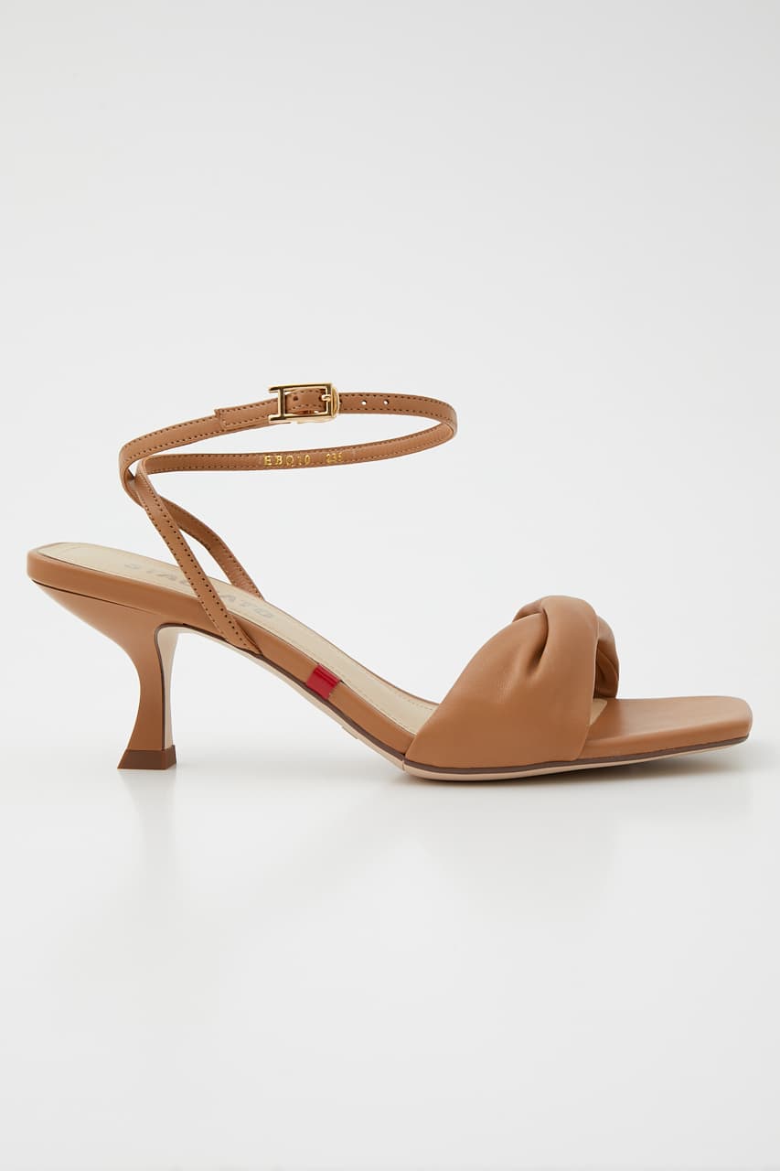 パッファーアンクルストラップサンダル BRN 23.5cm