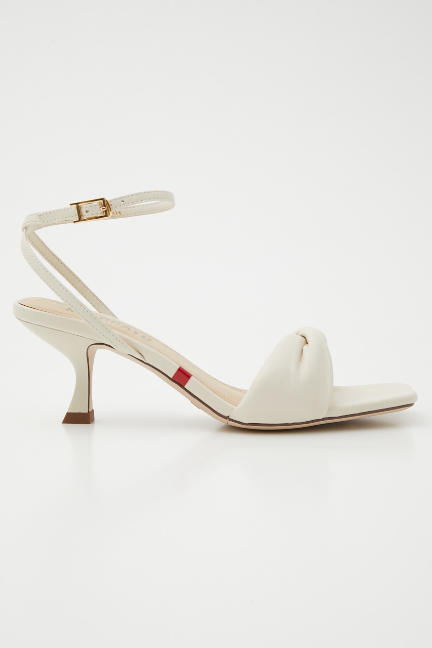 パッファーアンクルストラップサンダル WHT 22.0cm