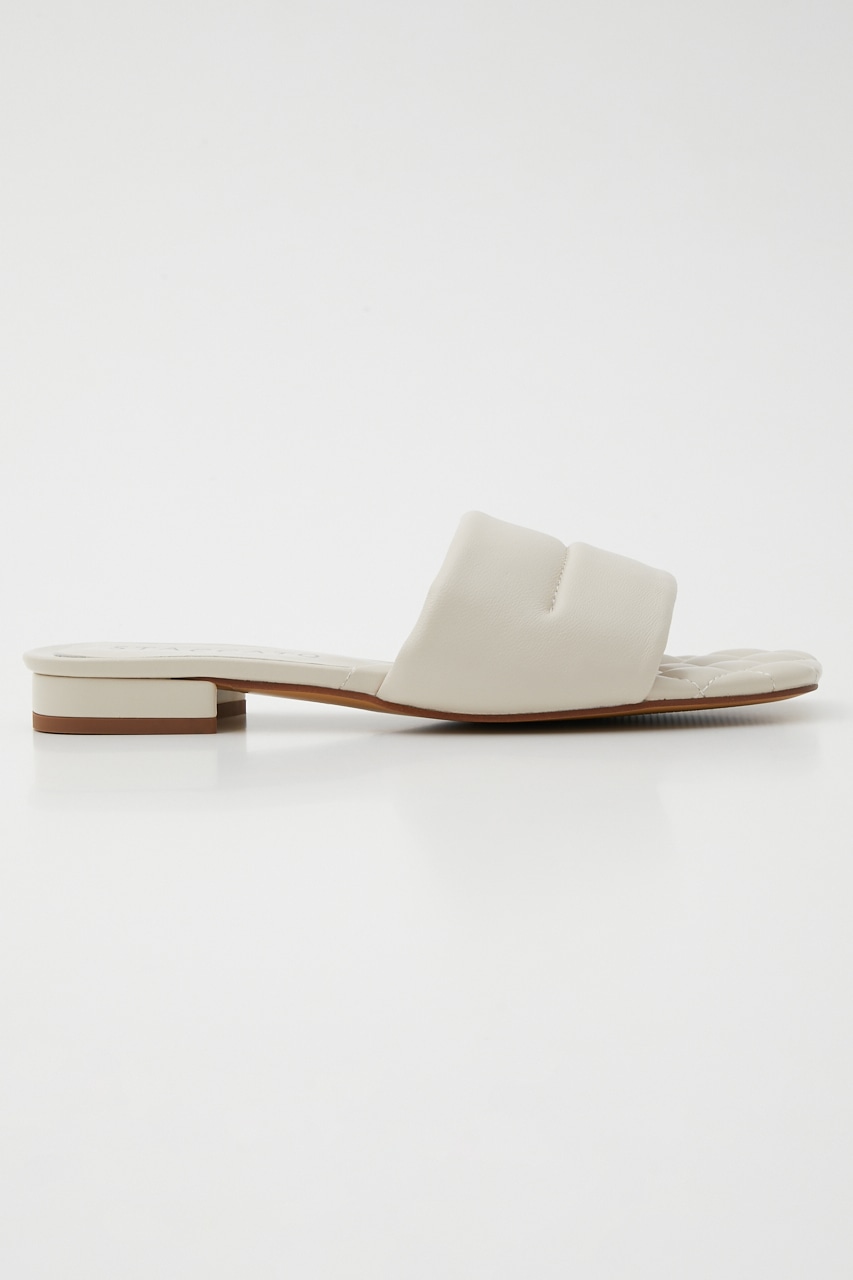 キルティングフラッフィーフラットミュール WHT 24.0cm