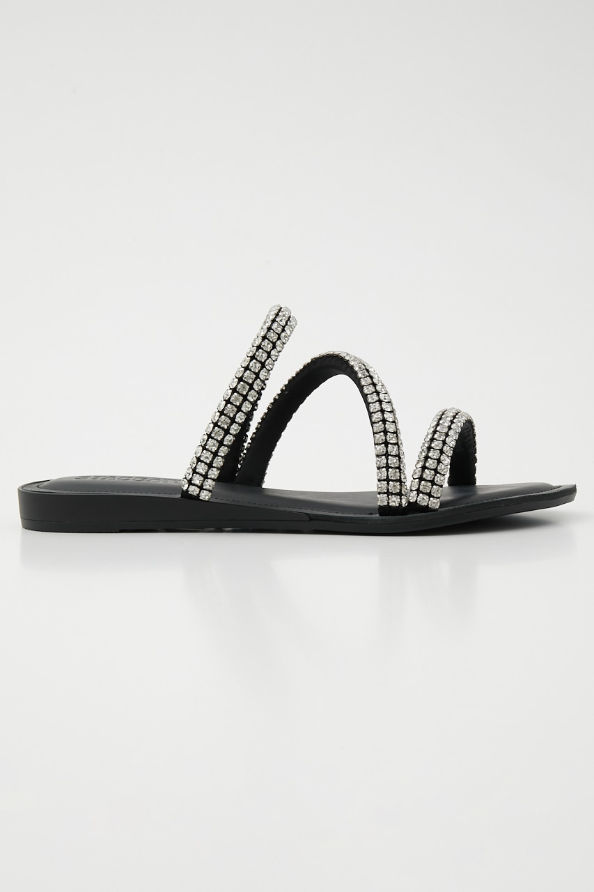 クリスタルクロスループフラット 柄BLK 24.0cm