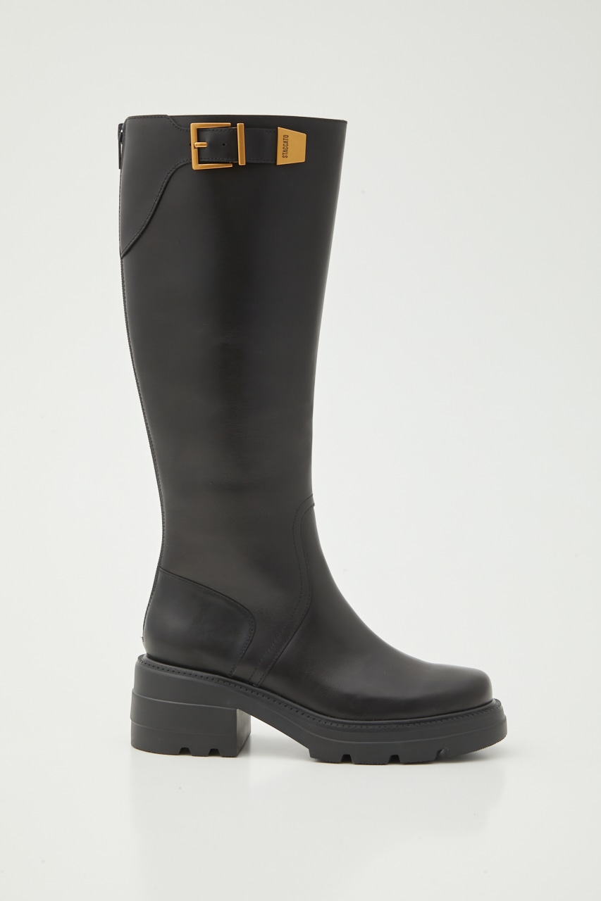 ジョッキークラスロングブーツ BLK 24.0cm