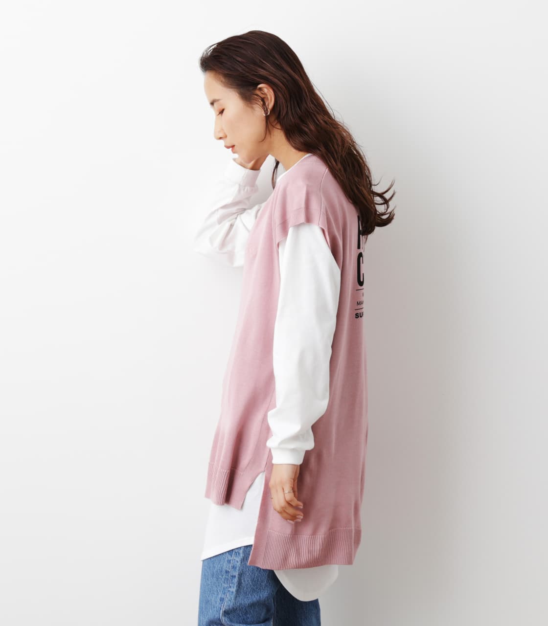 L Stシャツ付きvネックニットワンピース Free L Pnk ワンピース ミニ ミディアム バロックジャパンリミテッド 公式通販サイト Shel Tter Web Store シェルターウェブストア