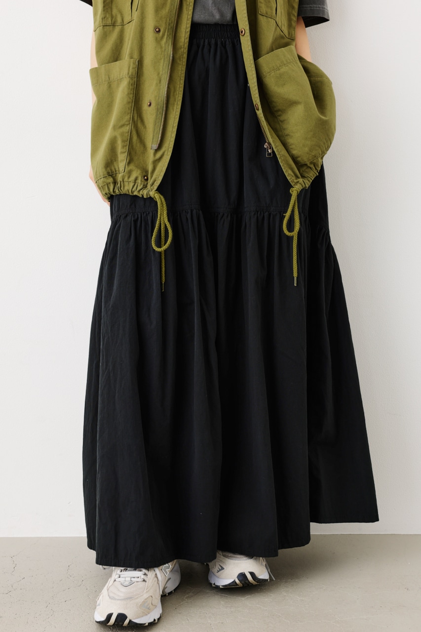 僅か⚠️¥11880【DouDou】ギャザープリーツスカート  ロングスカート