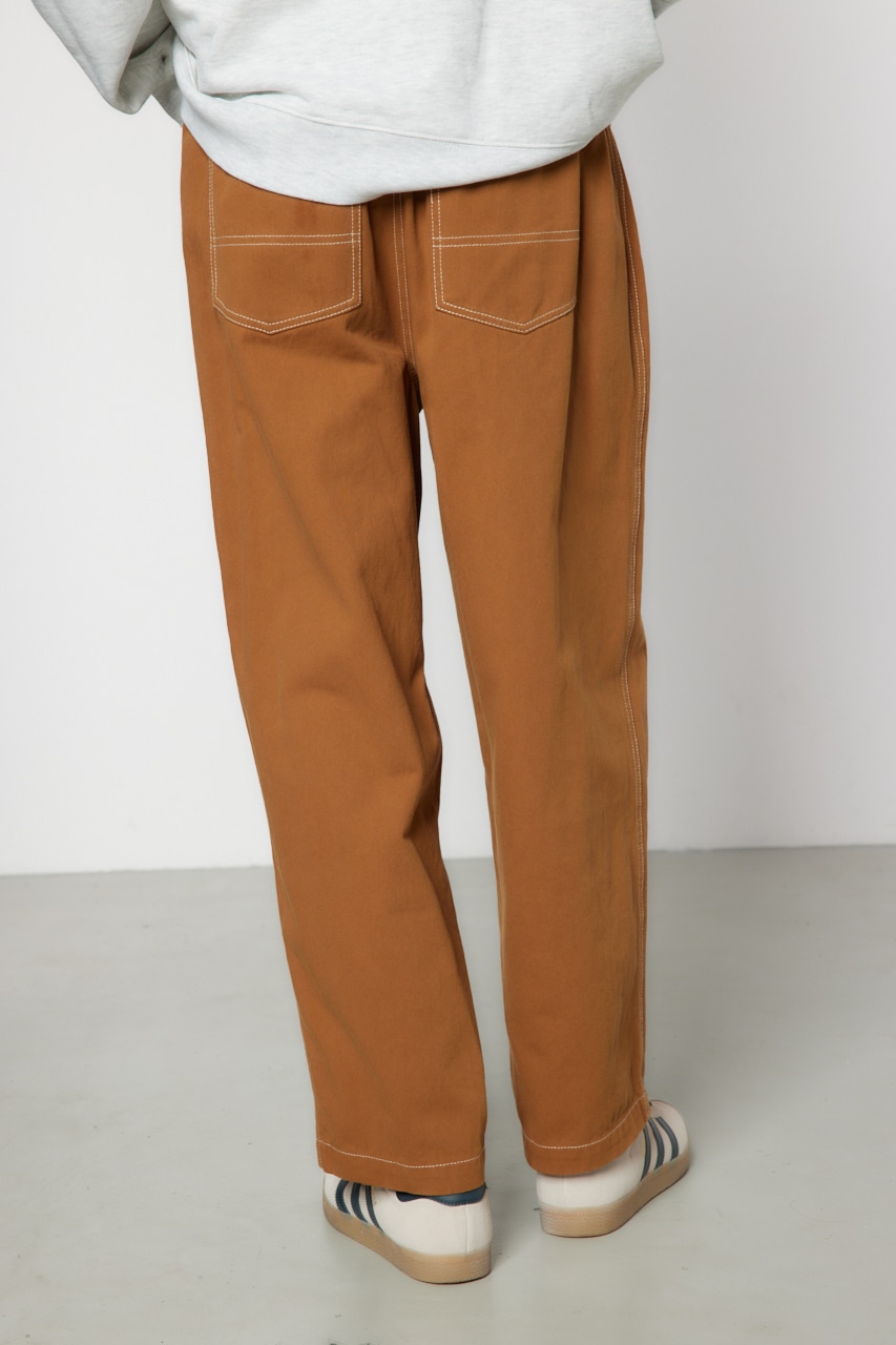 color stitching pants BRN M
