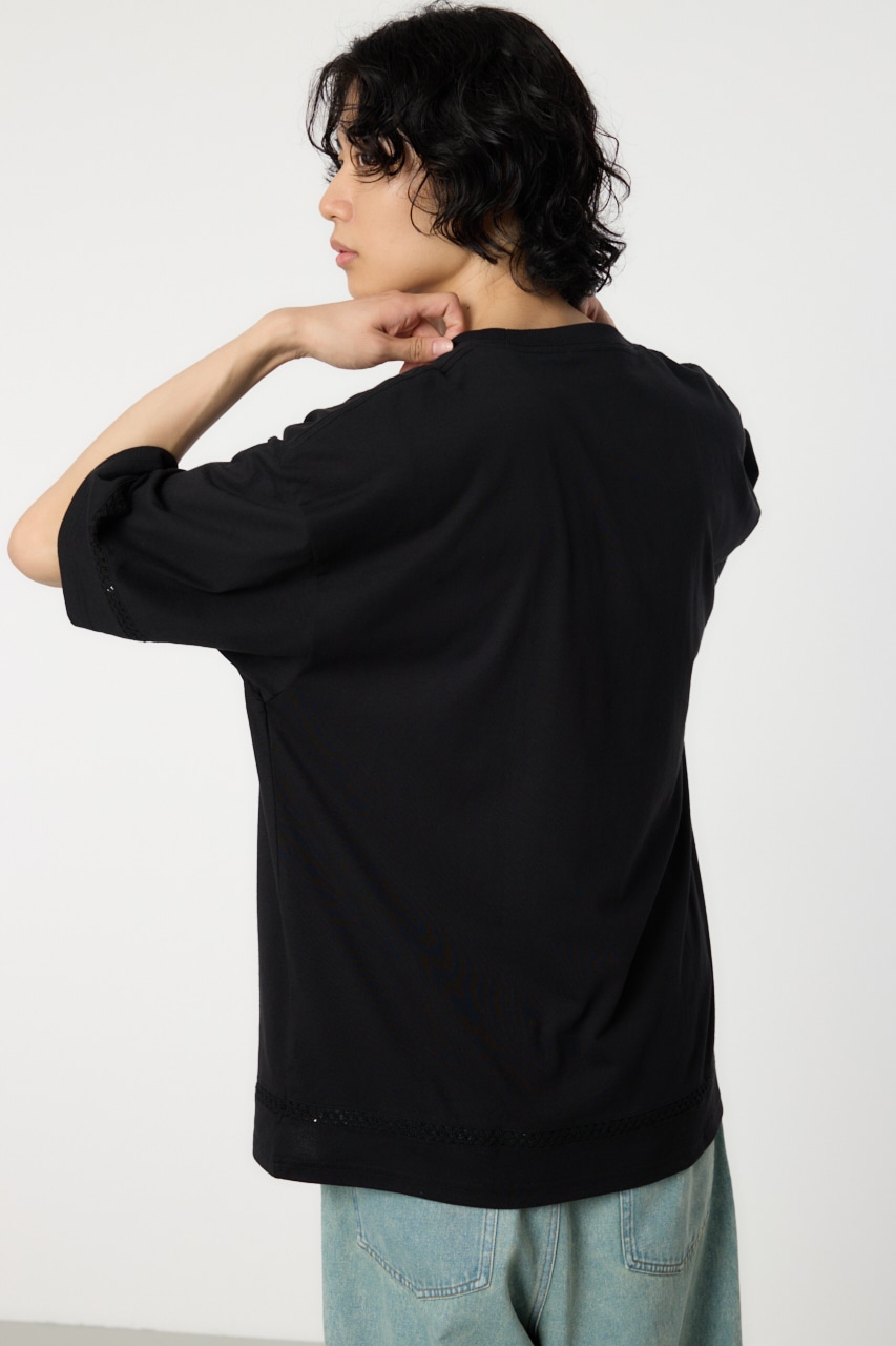 ハシゴレース Tシャツ BLK M
