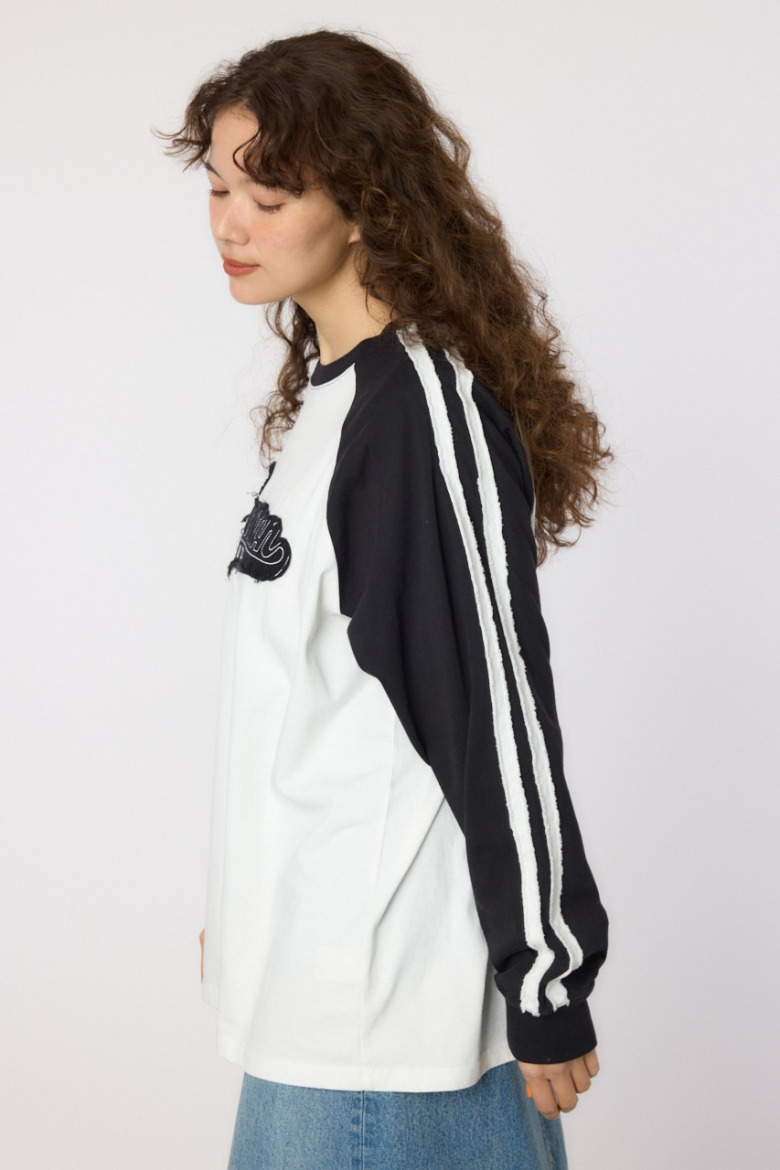 【UNISEX】ラインHOUSTON ロングスリーブTシャツ 柄WHT FREE