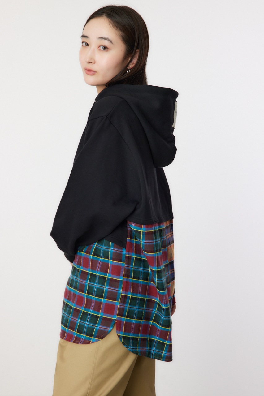 【BLACK MEMBER限定】カスタムチェックフーディー BLK FREE