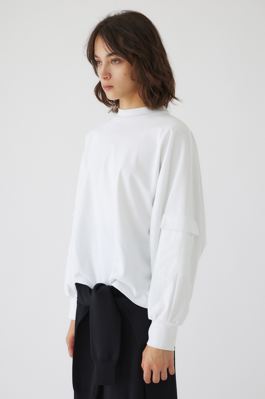 Middle neck cotton L/T WHT FREE