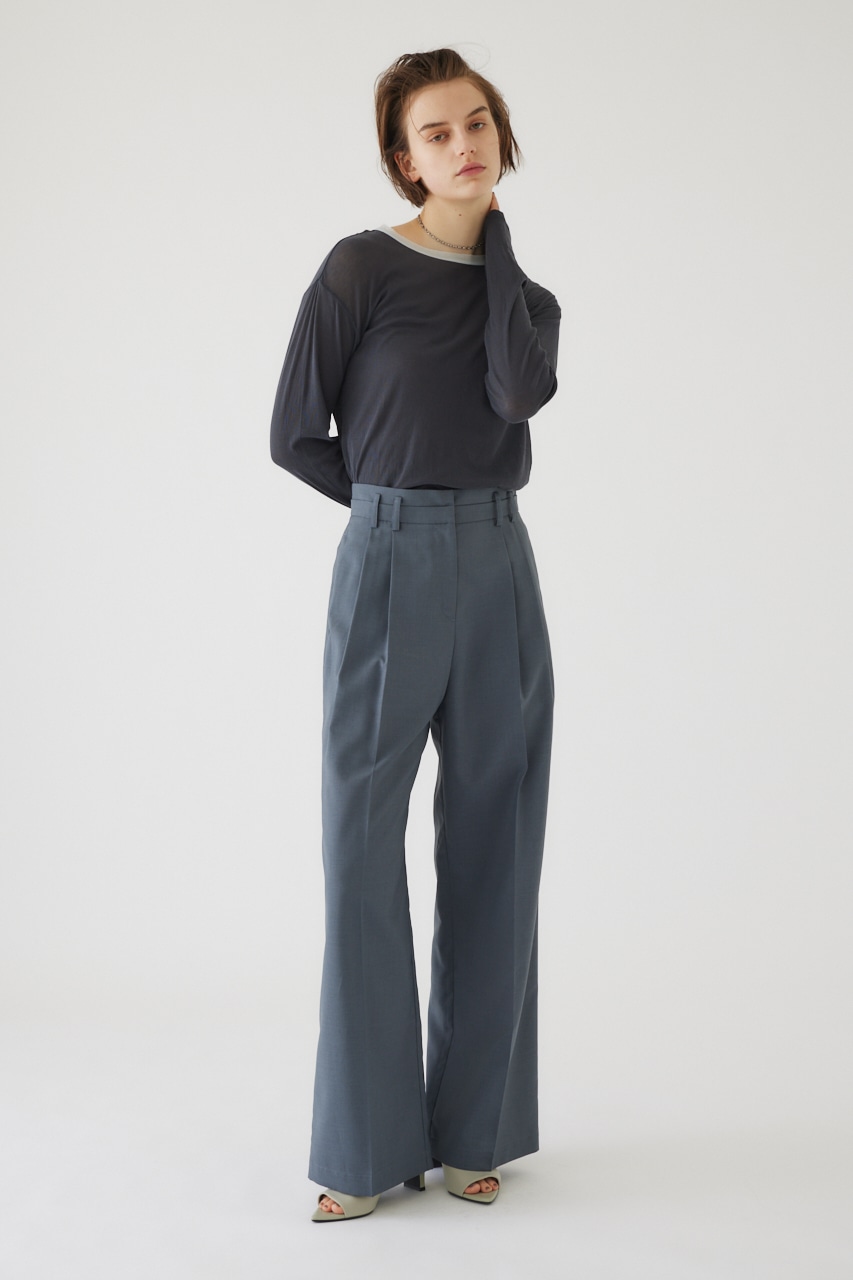 Double waist slacks GRY 38