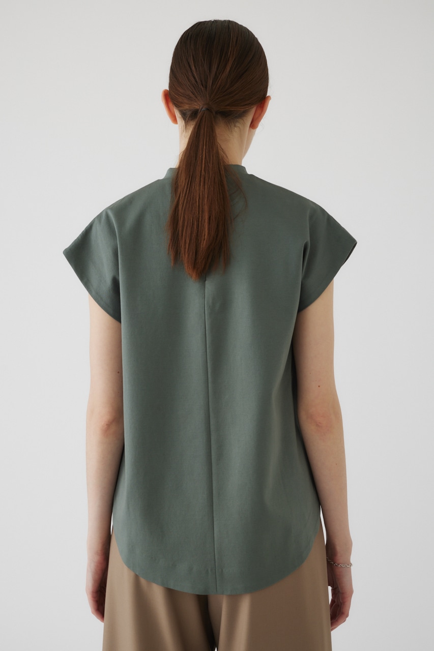 Mannish nosleeve cut tops L/KHA FREE