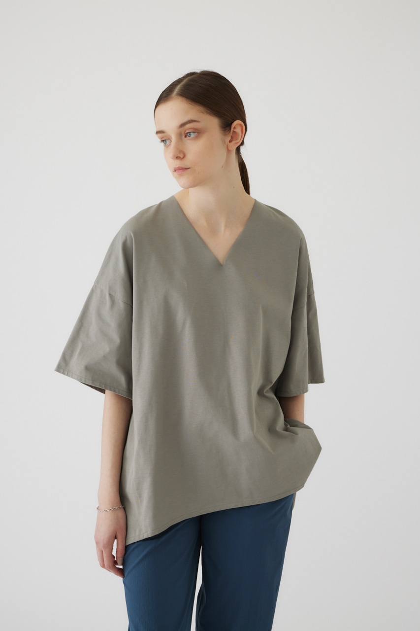Oversized round T/SH L/GRY FREE