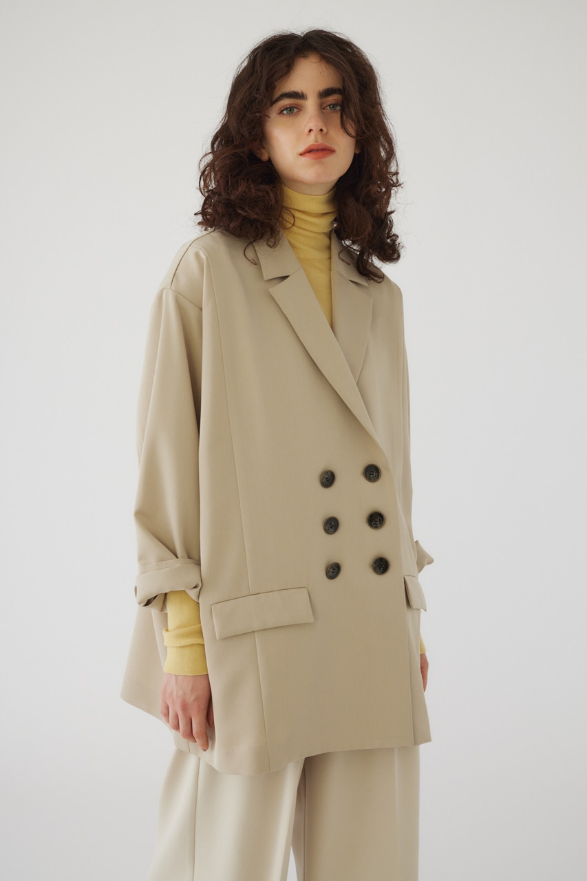 Big w-breasted JK L/BEG FREE