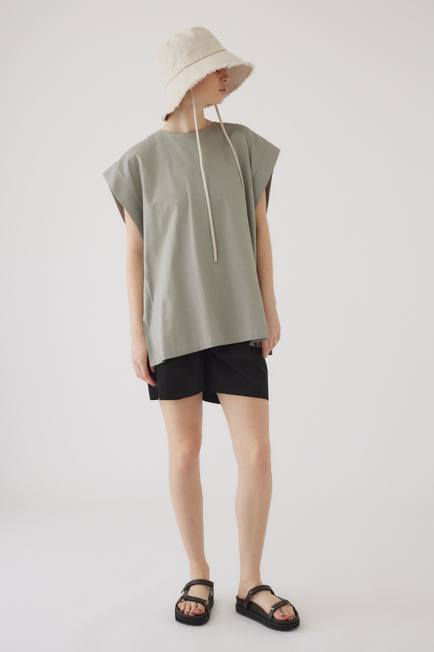 2way style big cut tops L/GRY FREE