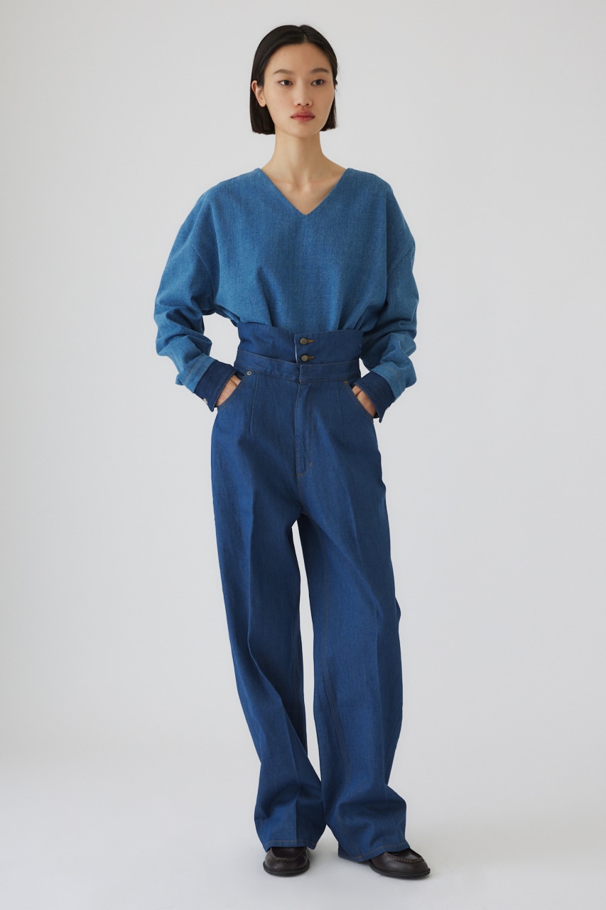 【LIMITED SALE】Corset denim PT BLU 38