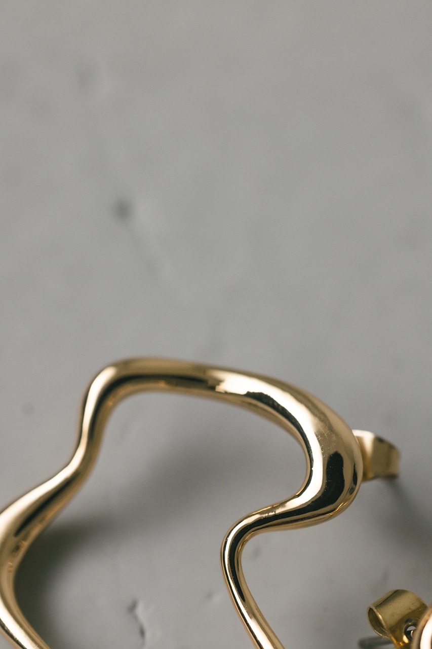 アートラインモチーフピアス GLD FREE