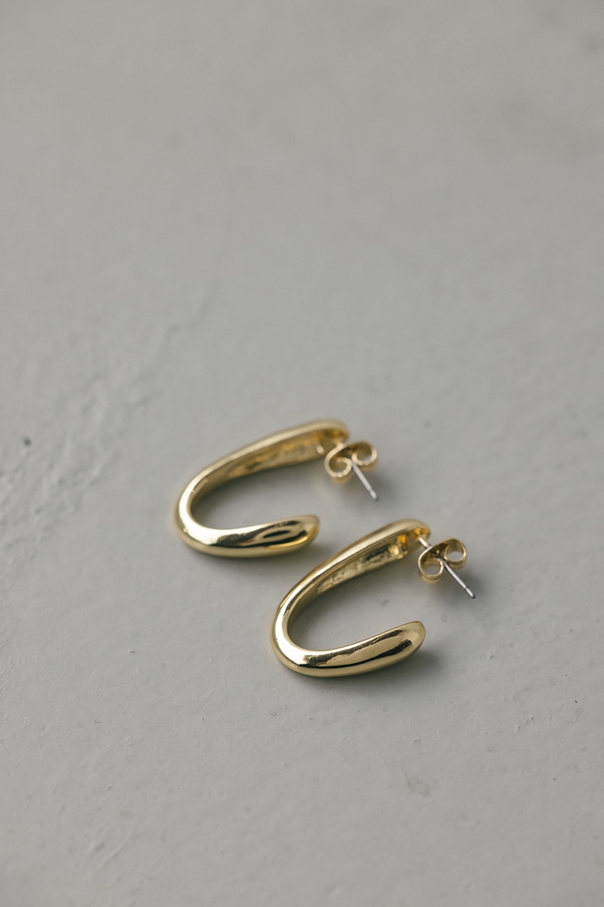 ドロップハーフフープピアス GLD FREE